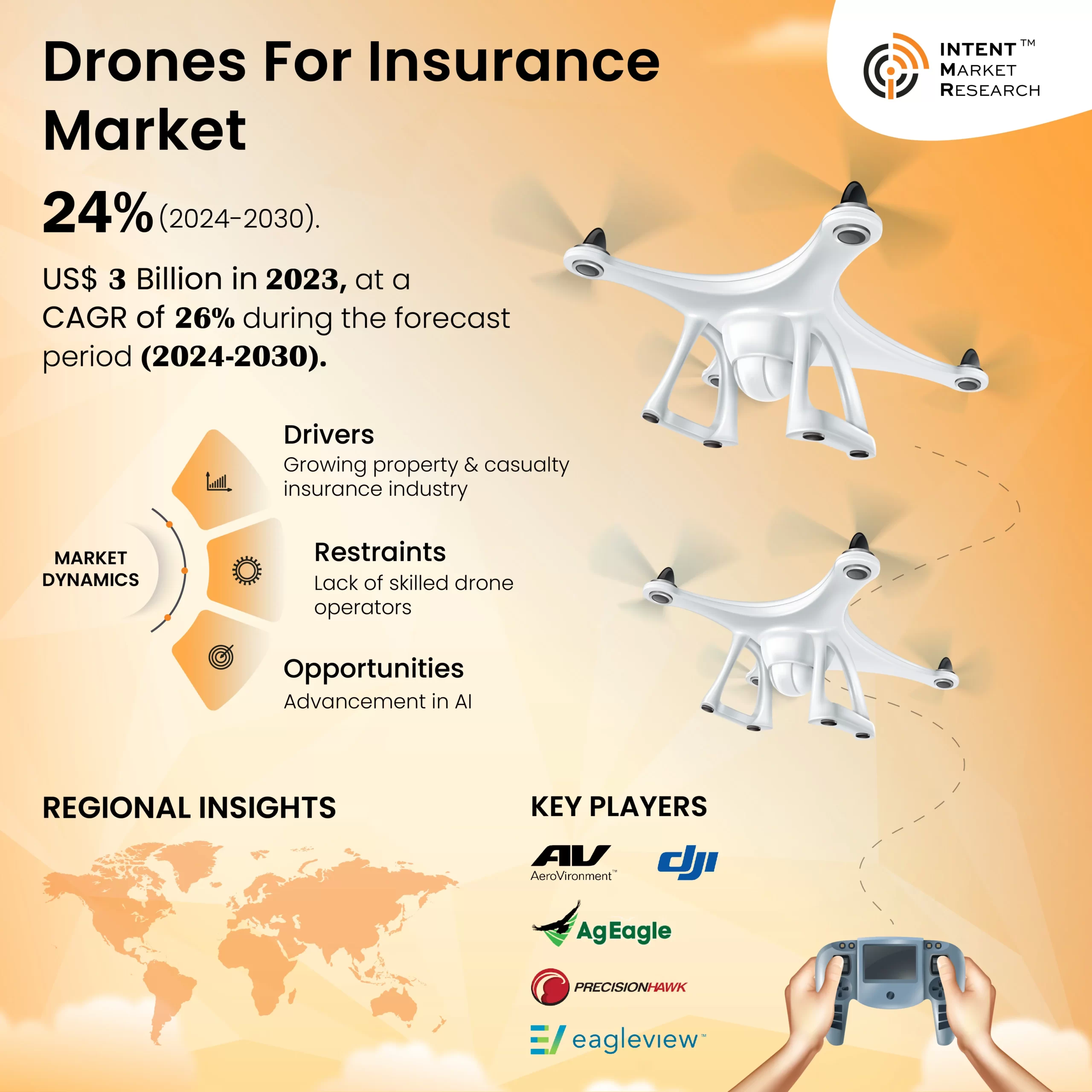 Drones For Insurance Market Infographics