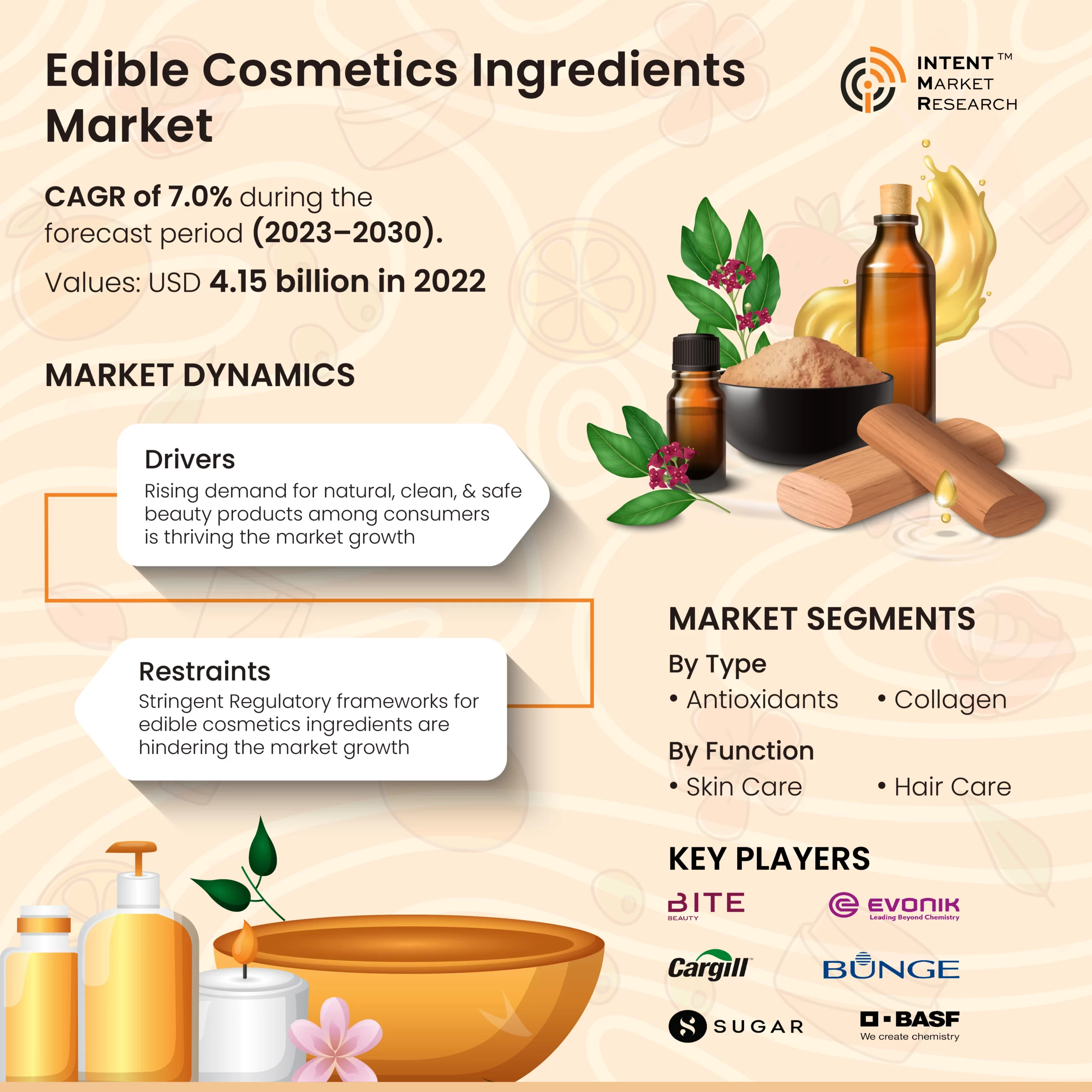 Edible Cosmetics Ingredients Market Infographics